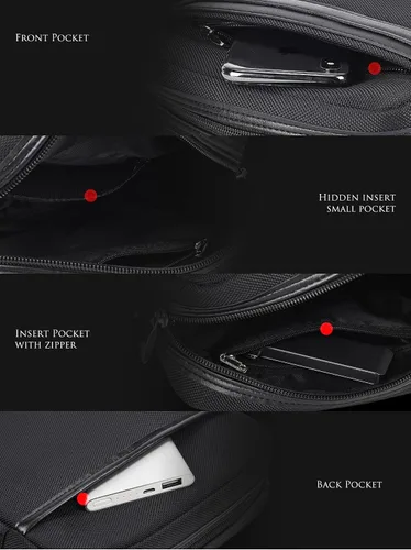 Vista 5 de iKammo Bolso cruzado pequeño para hombre, bolso de hombro tipo mensajero, bolso lateral de viaje, cartera para hombre