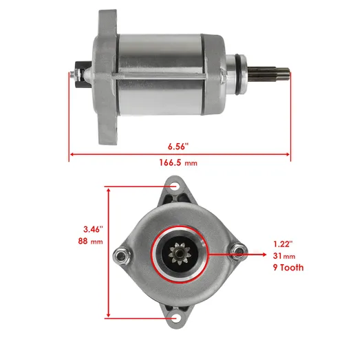 Vista 2 de Caltric Motor de arranque compatible con Honda Trx500 Fm5 Trx500Fm6 Trx500Fm7 Foreman Rubicon 500 2015-2019