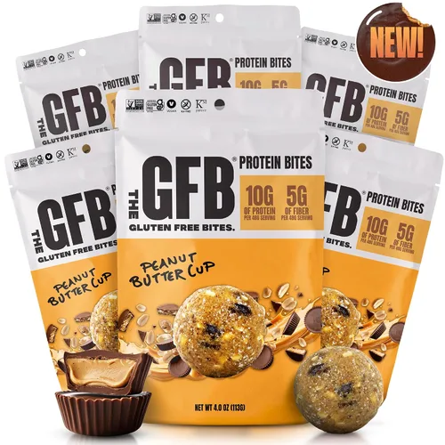 Vista 10 de The GFB Bocaditos de proteína aptos para alérgenos para pastel de cumpleaños, aperitivos sin gluten sin nueces, bolas de proteína a base de plantas
