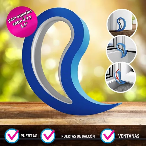 Vista 2 de Stoppy - Tope para puertas y ventanas, cuña multifuncional, gancho conveniente para puertas, abrazadera para ventanas, mantenga puertas y ventanas