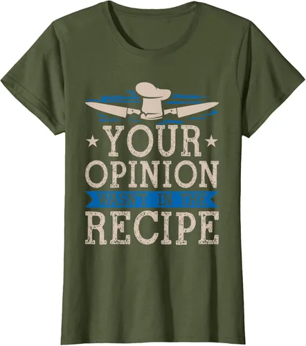Vista 60 de Cooking Your Opinion Wasnot In The Recipe Chef Cook Baker - Camiseta, Negro, S