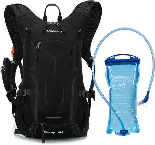 Vista 16 de Mochila de ciclismo al aire libre, 18L, color negro
