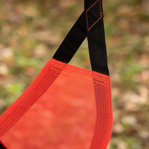 Vista 5 de Patio interior y al aire libre Patio Patio Kids Fun Hanging Mesh Fabric Tree Swing con correa ajustable (rojo)