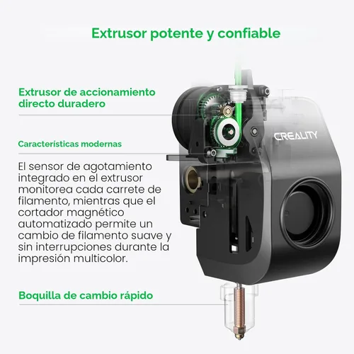 Vista 6 de Impresora 3D Creality K2 SE, impresión de alta velocidad de 19.685 in/s, compatible con impresión 3D multicolor CFS, construcción de metal sólido