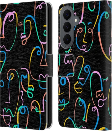 Vista 244 de Head Case Designs Officially Licensed Ninola Brushstrokes Multi Colorful Leather Wallet Case Compatible with Samsung Galaxy A07 4G