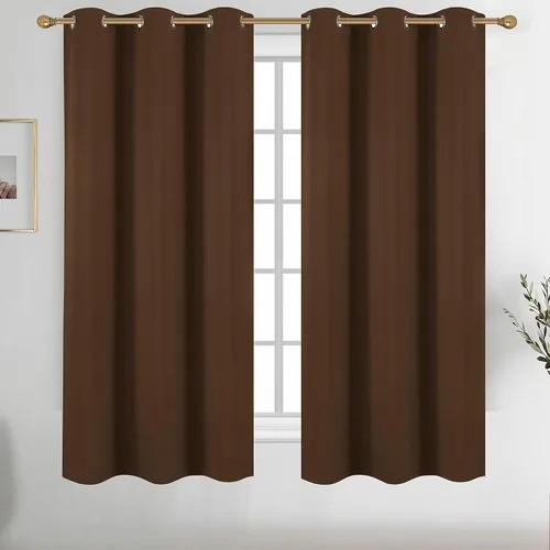 Vista 48 de Diraysid Cortinas opacas beige con ojales para dormitorio, con aislamiento térmico, cortinas de oscurecimiento de habitación, 38 x 54 pulgadas, 2