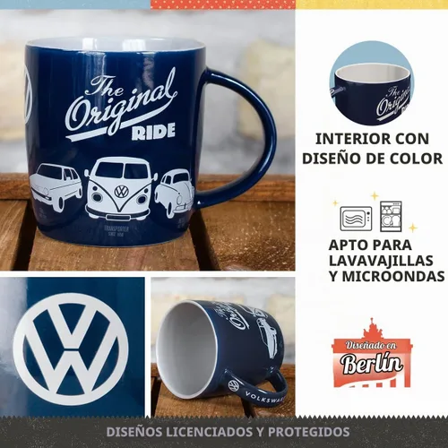 Vista 3 de Nostalgic-Art Taza de café retro, 11.2 oz, VW - The Original Ride - Idea de regalo de VW Bus, producto oficial de licencia (OLP), taza de cerámica