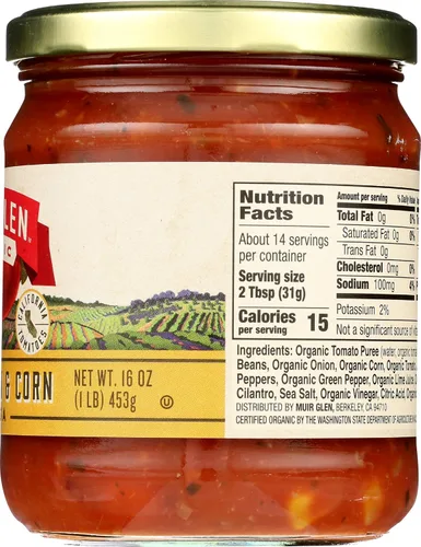 Vista 6 de Muir Glen USDA - Salsa orgánica de frijoles negros y maíz, 16 onzas