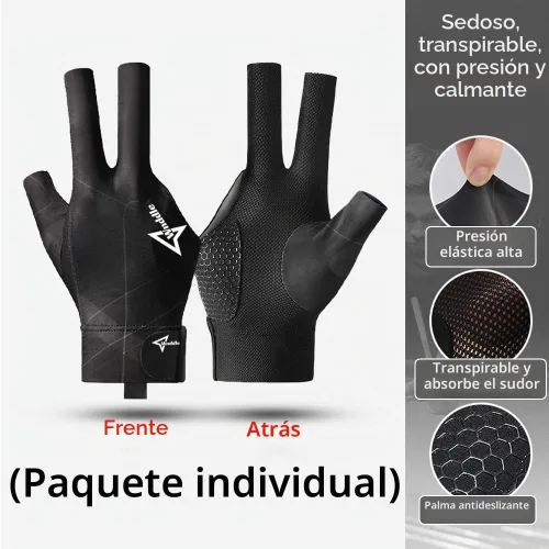 Vista 3 de Billiard Pool Gloves for Right Hand, 3 Finger Billiards Gloves