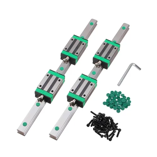 Vista 2 de Linear Guides, Linear Motion Slide Guides 4pcs HGH20CA Slide Block Carriage + 2pcs HGR20 Square Guide Linear Rail(200mm)