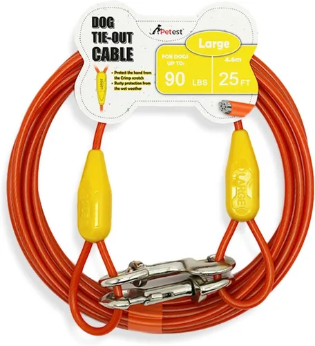 Vista 25 de Petest Cable de amarre reflectante de 15 pies para perros pequeños de hasta 35 libras