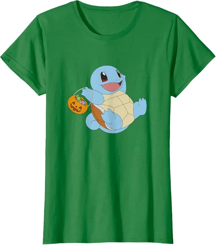 Vista 24 de Pokémon Halloween Squirtle With His Trick or Treat Basket Camiseta, Negro