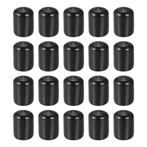 Vista 13 de DMiotech Paquete de 20 protectores de rosca de tornillo rojo de 1/2 pulgada de identificación, tapas de goma para pernos de tornillo, tubería