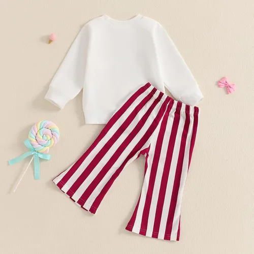Vista 53 de Kaipiclos Ropa occidental para bebé niña, con lindo estampado con volantes, manga larga, pantalones para otoño e invierno, trajes de vaquera