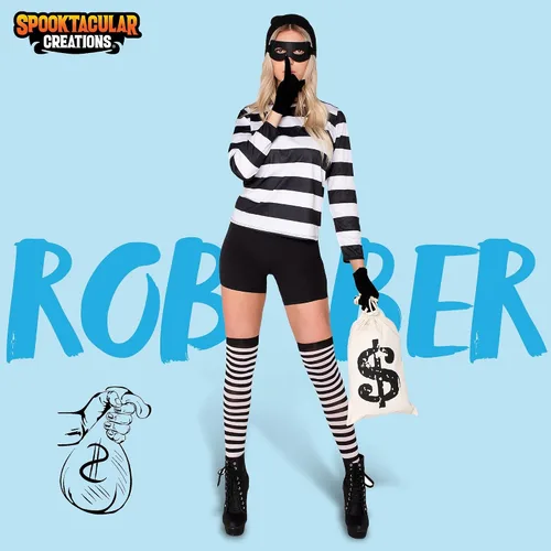 Vista 2 de Spooktacular Creations Adult Women Robber Girl Costume