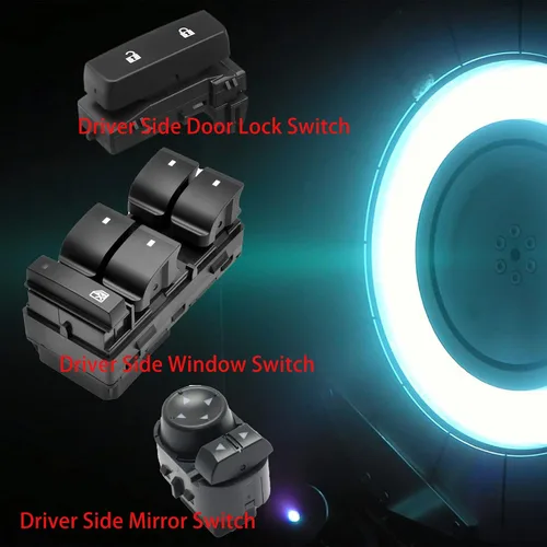 Vista 2 de Reemplazo del interruptor de la ventana eléctrica del lado del conductor, cerradura de puerta y espejo para Chevrolet Silverado 2007-2014 2007-2014