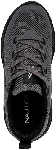 Vista 4 de Nautica Zapatos deportivos con cordones para niños, cómodos zapatos para correr para niños y niñas, niños pequeños y grandes