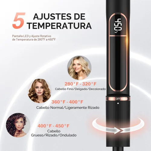 Vista 2 de MiroPure Alisadora de Cabello, Alisadora de Cabello con Placas de Titanio de 1 Pulgada con Calentamiento de 15S, Plancha de Cabello Profesional