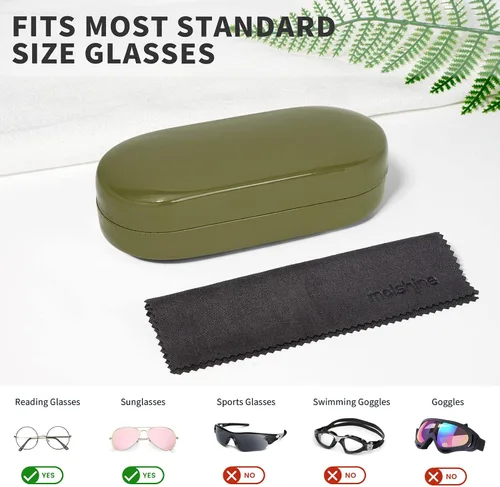 Vista 3 de molshine Funda rígida para lentes de sol, funda clásica grande para mujeres y hombres, lentes de sol