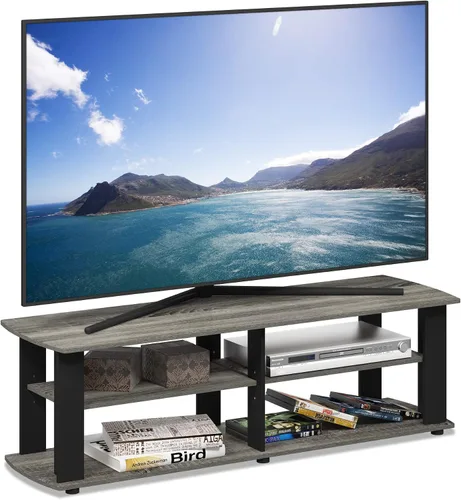Vista 50 de Furinno 11191BK THE Centro de Entretenimiento Soporte para TV, Negro