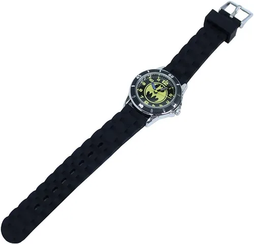 Vista 6 de Accutime Reloj analógico de cuarzo Batman para niños, niñas y adultos de todas las edades Cara negra y amarilla