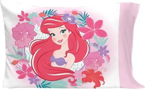 Vista 6 de Disney Ariel Sea Garden - Juego de cama para niños pequeños de 4 piezas - Edredón, sábana bajera, sábana encimera, funda de almohada reversible