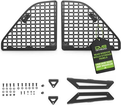 Vista 10 de DV8 Offroad Paneles Molle con bolsillo para ventana trasera para Jeep Wrangler JL 2018-2026 de 4 puertas Soluciones de montaje versátiles