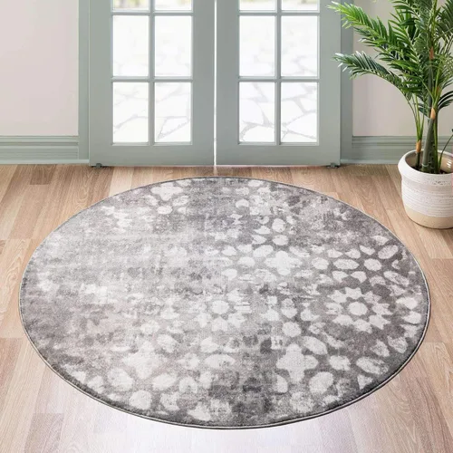 Vista 11 de Unique Loom Sofia Collection - Alfombra Larvotto (7 pies 1 pulgada, redonda, marrón/beige)