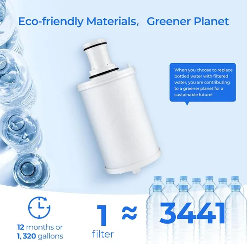 Vista 7 de Repuesto de filtro 100186, compatible con Amway eSpring UV Purifier 100185, 100186, 100187, 100188, 100189, 110720, 118384, 2