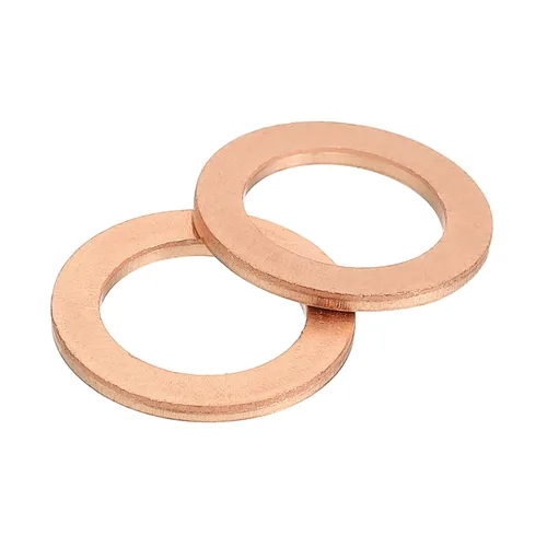 Vista 19 de uxcell Arandela plana M4, 36 piezas de arandelas planas de anillo de cobre de 8 mm DE 1 mm de espesor Junta de sello de metal para tornillos