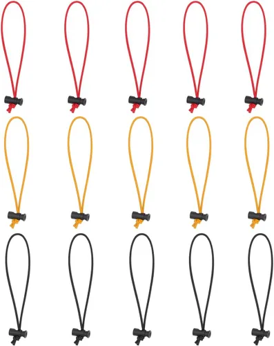 Vista 9 de Foto & Tech Correas elásticas multifunción extragruesas y organizador, correa de cable ajustable con botón, antienredos reutilizable, gestión