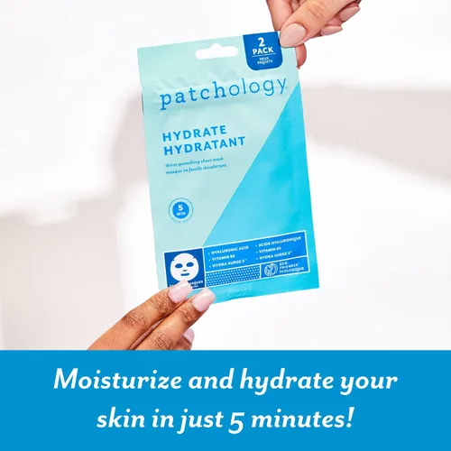Vista 7 de Patchology Hydrate FlashMasque - Mascarilla facial con ácido hialurónico - Mascarilla facial para el cuidado de la piel para hombres y mujeres