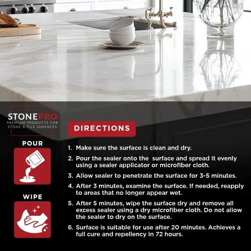 Vista 5 de StonePro Pro Sealer Quart - Sellador de impregnación para mármol y azulejos