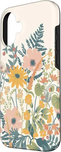 Vista 2 de iPhone 16 Cute Summer Wildflowers Pattern Design Floral Case