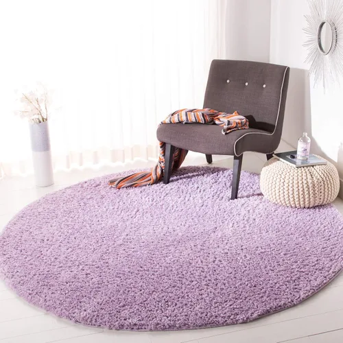 Vista 121 de SAFAVIEH Colección August Shag - Alfombra de área de 6 x 9 pies, color lila, diseño sólido, no desprende pelusa y de fácil cuidado, grosor de 1.2