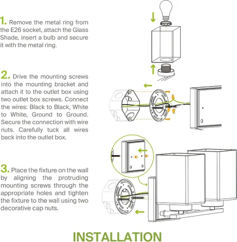 Vista 9 de ASD Accesorio de iluminación de tocador de montaje en pared de 3 luces Enchufe E26 de 60 W de 120 V Compatible con bombillas LED