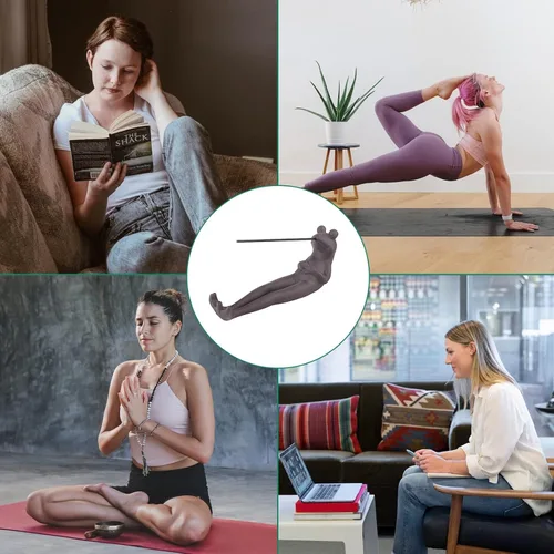 Vista 7 de Soporte de incienso de rana hecho a mano para incienso de cerámica, soporte para quemador de rana, adorno moderno de aromaterapia para meditación