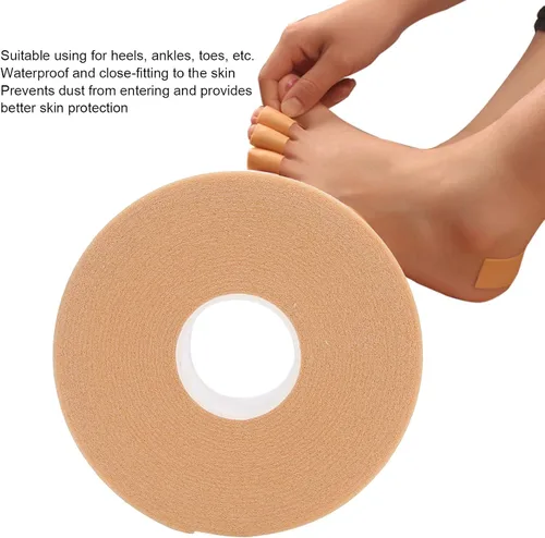 Vista 3 de Cinta de talón para zapatos, impermeable, transpirable, cinta de ampolla para el talón con protección de espuma antideslizante, evita ampollas