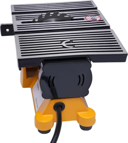 Vista 2 de Mini banco de sierra de mesa de 90 W 1/8 HP de 4 pulgadas, máquina de corte de piedra de vidrio y madera, mini herramienta de corte de sierra