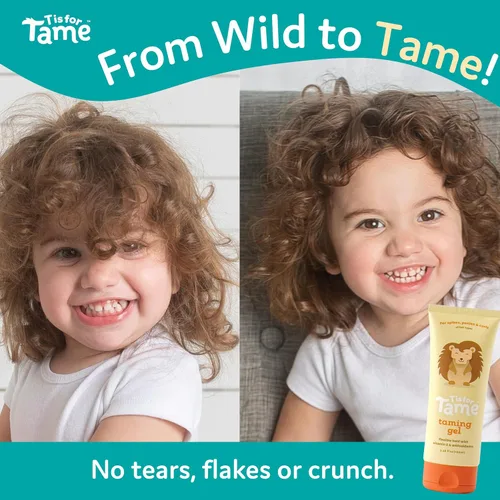 Vista 3 de T is for Tame Gel Domador – Gel de peinado para cabello de bebés niños y niñas para el control del encrespamiento y cabellos sueltos – Natural