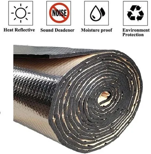 Vista 2 de Car Engine Heat Mat Sound-Absorbing Pad Shield Noise Insulation Hood Silver 2X8