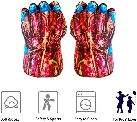 Vista 2 de Thanos Hero Gloves for Kids illuOKey Thanos Hand Superhero Gloves Ideal for Cosplay Halloween Christmas Birthday Gift