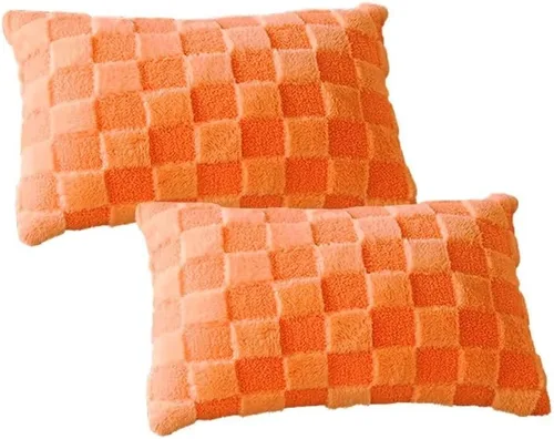 Vista 11 de Juego de 2 fundas de almohada decorativas de piel sintética suave de 12 x 20 pulgadas, fundas de cojín rectangulares para sofá, sala de estar