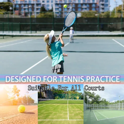 Vista 6 de SHYUJAJIE Pelotas de tenis, paquete de 40 pelotas de entrenamiento de tenis, pelotas de tenis de alta elasticidad para principiantes, pelotas