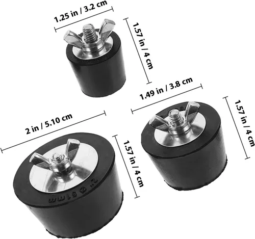 Vista 2 de Pool Winterizing Plugs 3pcs for Swimming Pool Filter Pump