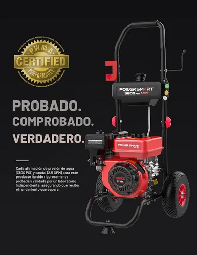 Vista 6 de Lavadora a presión de gas PowerSmart, 3800 PSI y 2.5 GPM para limpieza