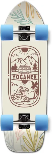 Vista 19 de Yocaher Earth Series - Patinetas completas Longboard con BlackWidow Premium 80A Grip Tape Aluminio Truck ABEC-9 Rodamiento 2.756 in Ruedas