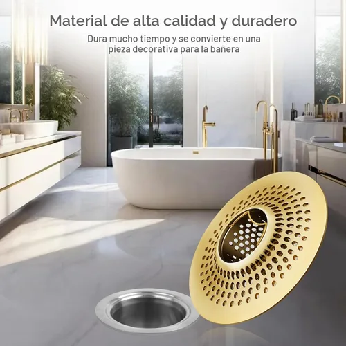 Vista 5 de LEKEYE Captador de Pelo de Drenaje de Ducha/Cubierta de Drenaje de Baño/Colador de Drenaje de Tina/Protector de Drenaje de Ducha (Bronce)