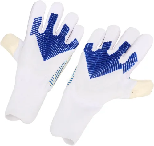Vista 7 de Guantes de portero de fútbol con fuerte agarre en la palma, protección adicional para los dedos, material de látex antideslizante y nailon, diseño