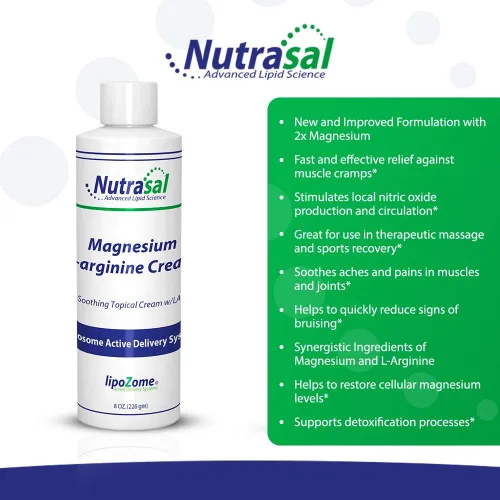 Vista 3 de Nutrasal Magnesio L-Arginina Crema - 8oz